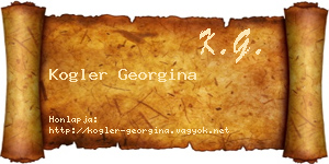 Kogler Georgina névjegykártya